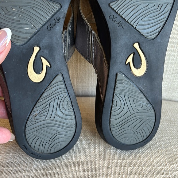 OluKai LALA Leather Thong Flip Flops Slide Sandals - Picture 10 of 10